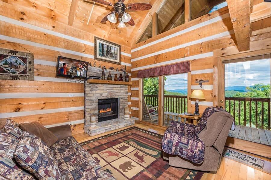 View! Private! Hot Tub,Pool Table,Fireplace,Relax! Sevierville Luaran gambar